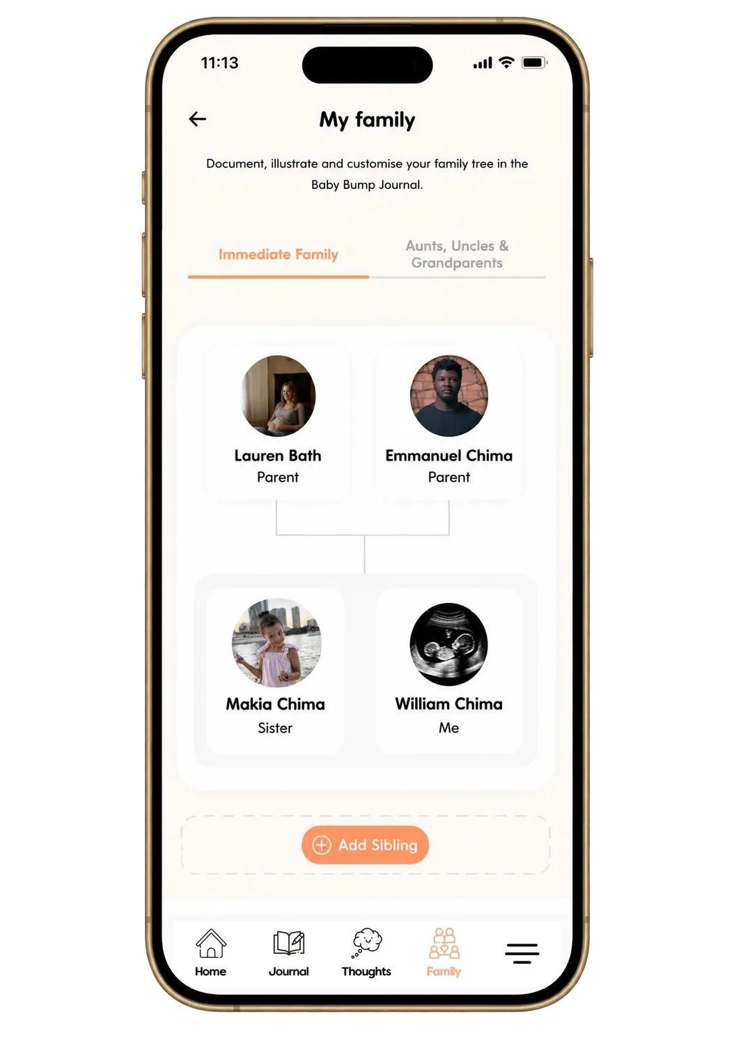 The Baby Bump Journal family tree